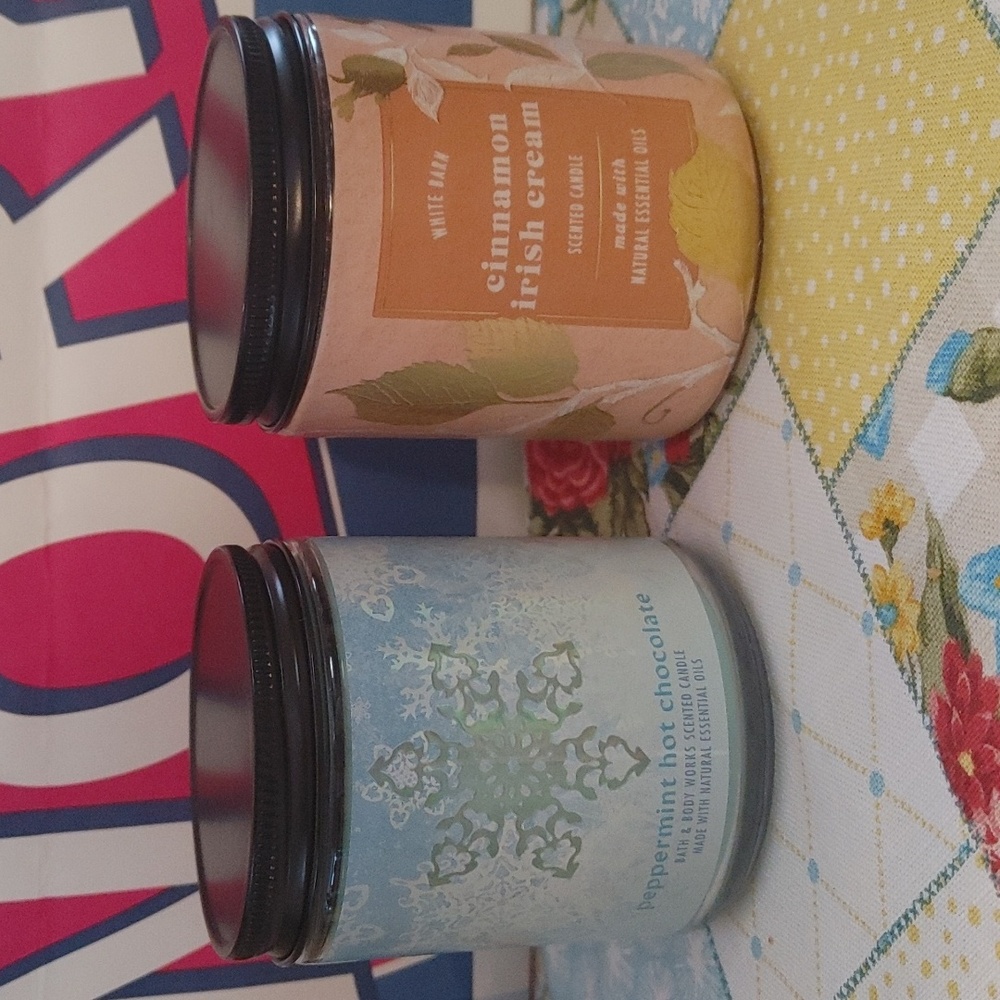 New single wick candles (set of 2)